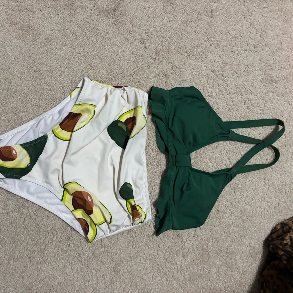 Cupshe Green and Avocado Pattern Bikini
